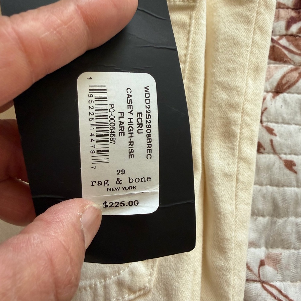 rag & bone Off-White Flare Jeans - Picture 8 of 12